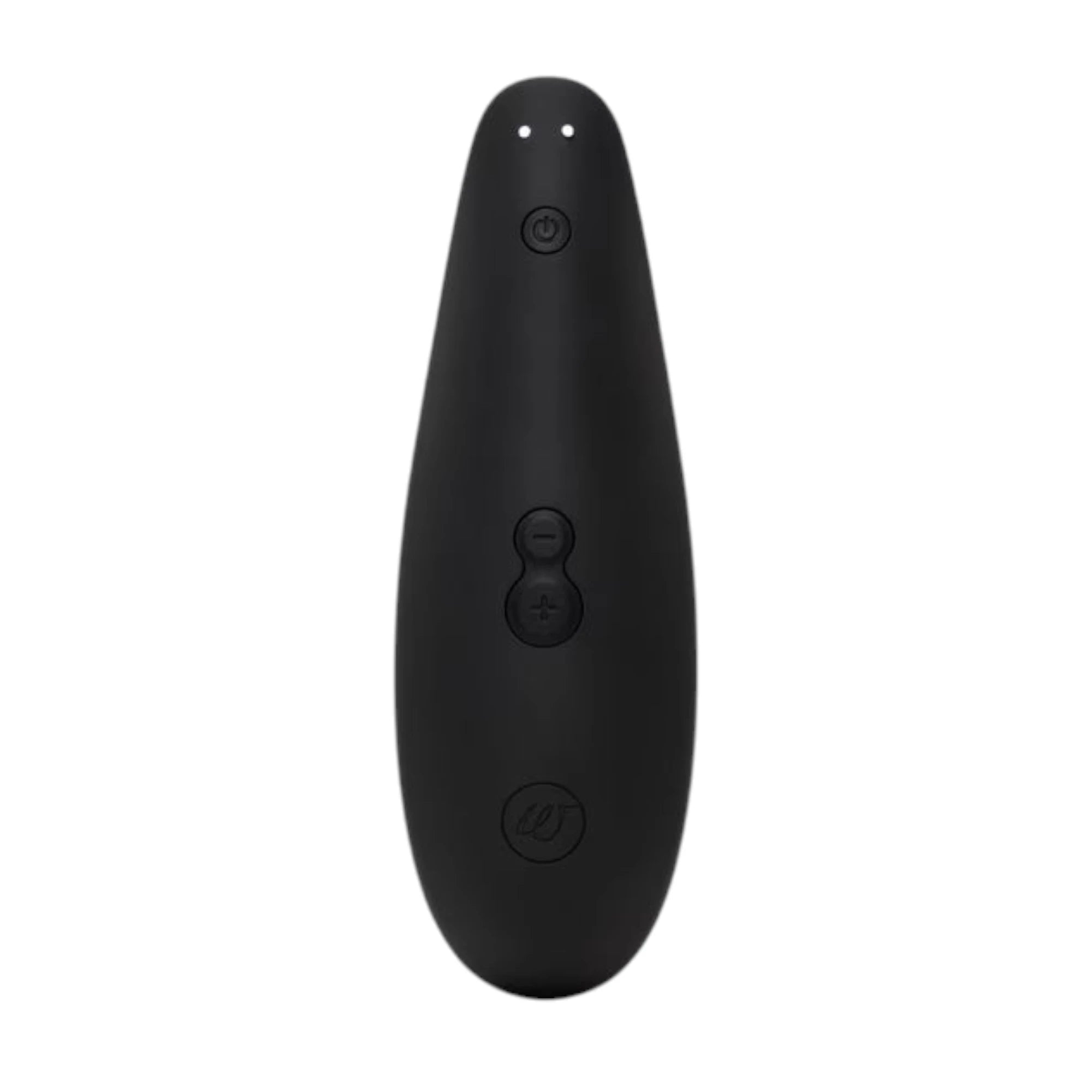 Womanizer Classic 2 black clitoral suction vibrator showing control buttons against white background