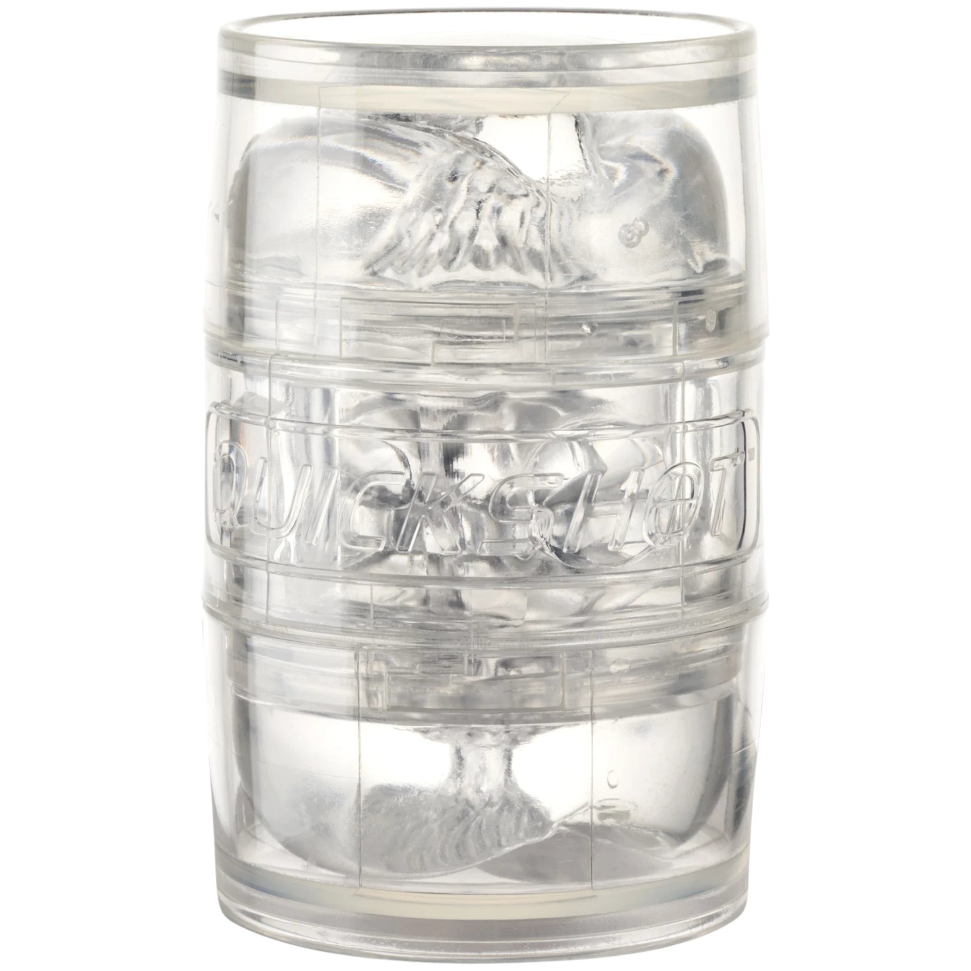 Fleshlight Quickshot Stoya Destroya clear travel case on a white background