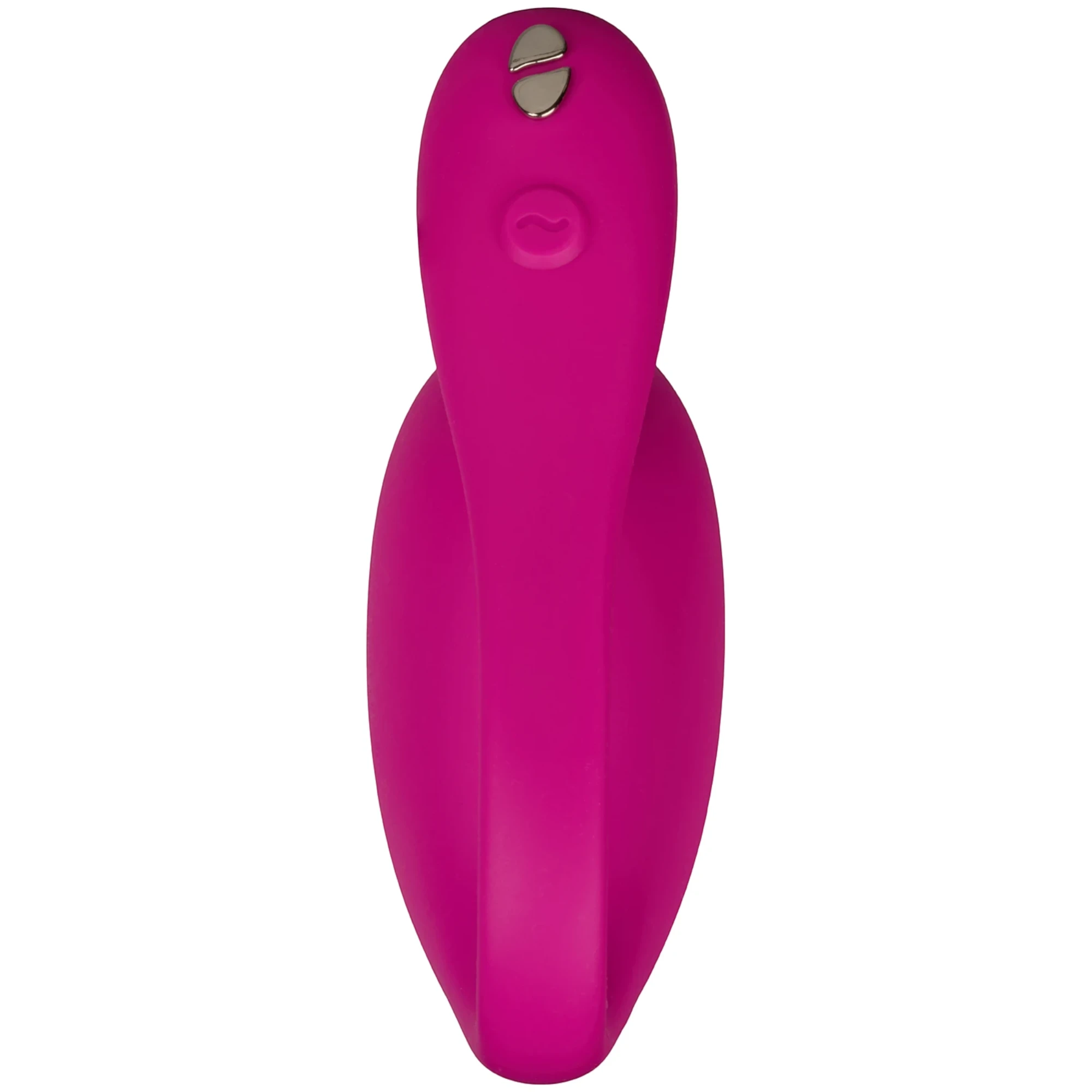 We-Vibe Jive 2 hot pink wearable love egg vibrator shown from front view with control button against white background