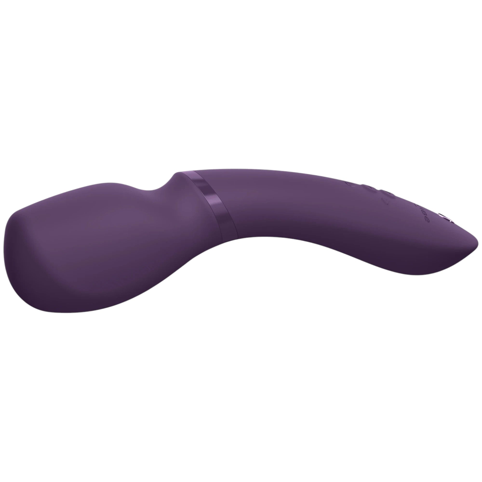 We-Vibe Wand 2 deep purple wand massager shown from side profile against white background