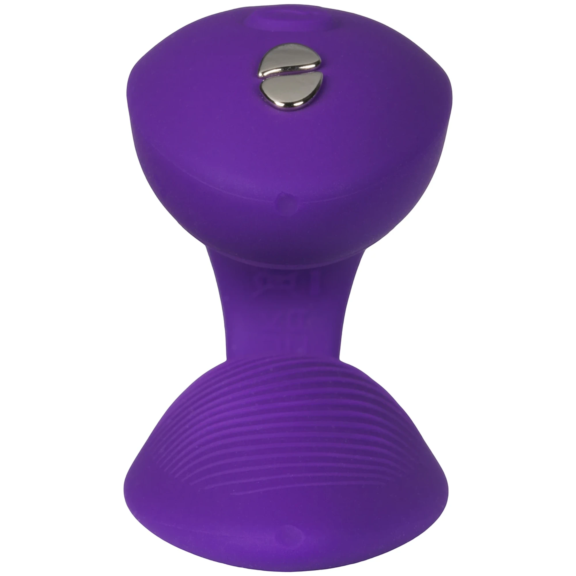 We-Vibe Sync 2 purple couples vibrator shown from top view with control button against white background