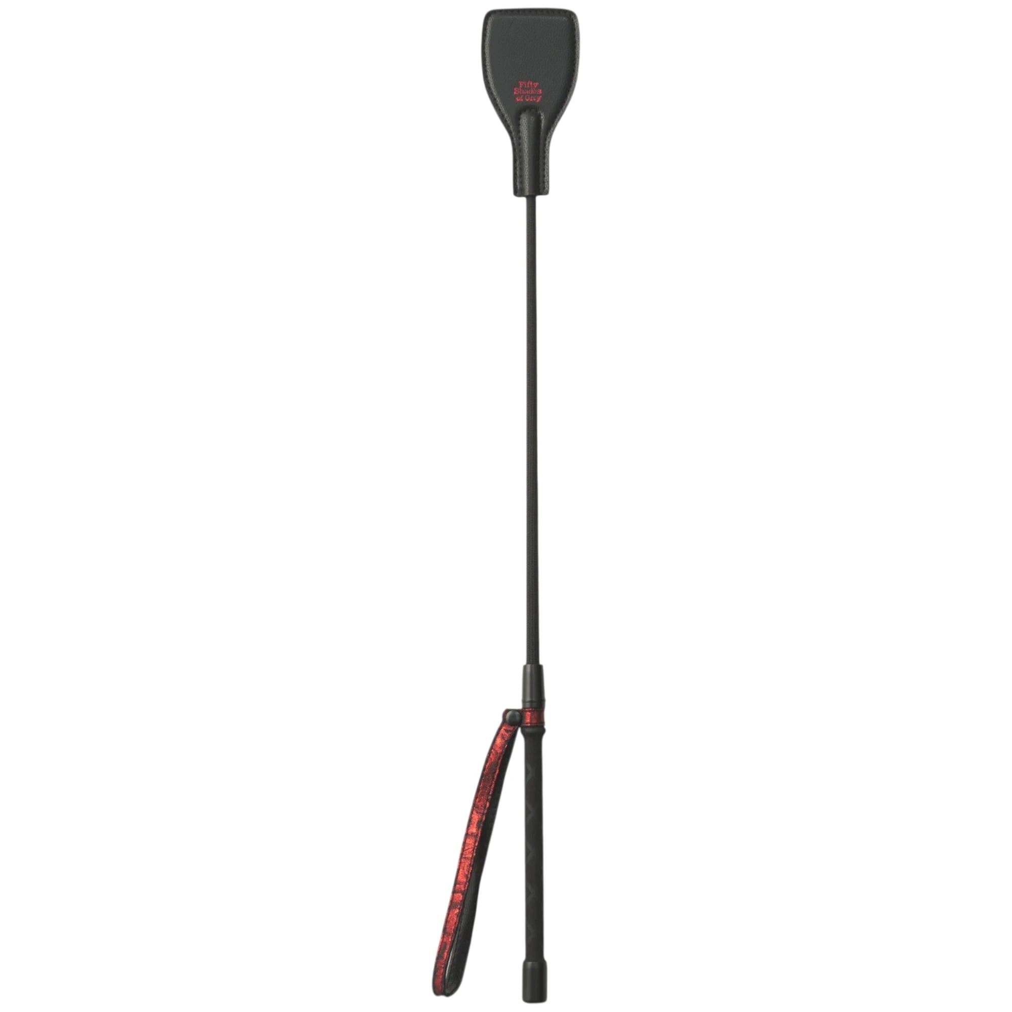 Fifty Shades of Grey Sweet Anticipation riding crop with wrist loop on a white background