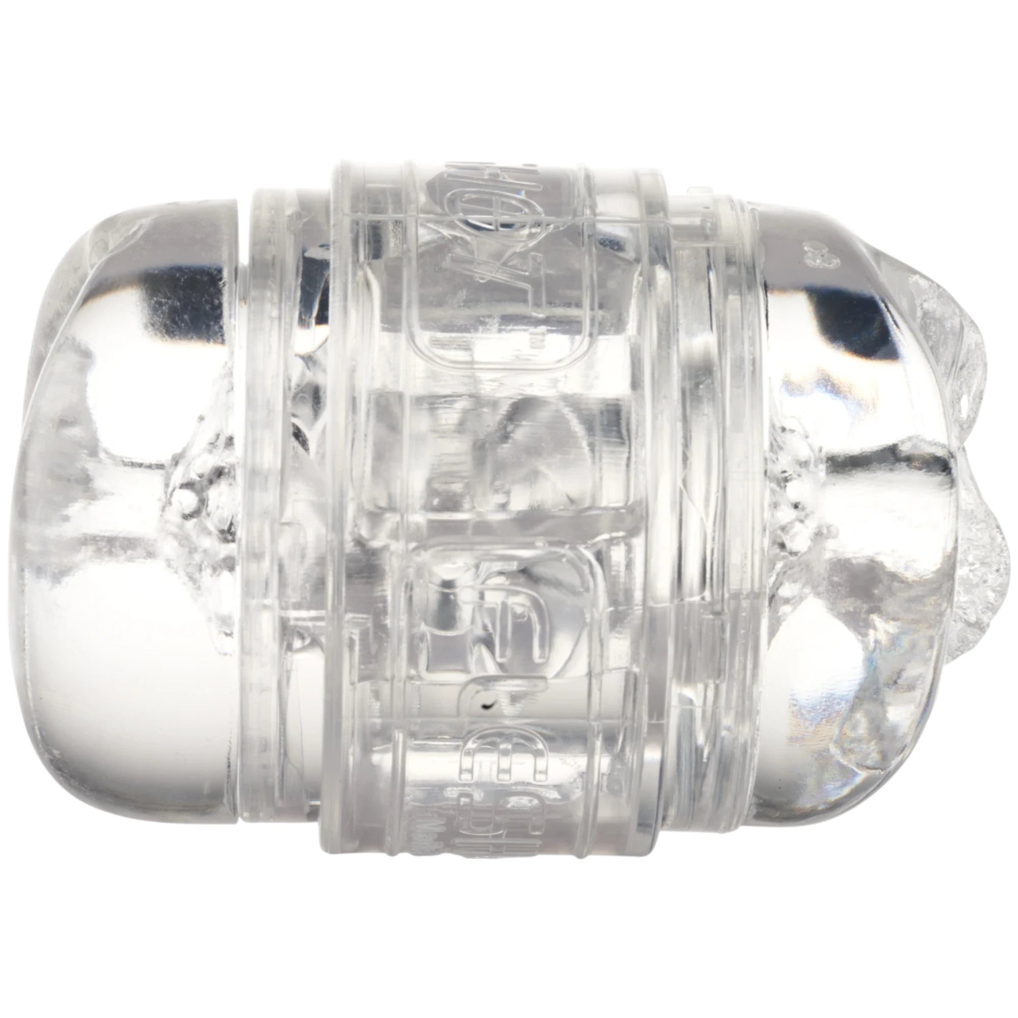Fleshlight Quickshot Stoya Destroya clear textured sleeve insert on a white background